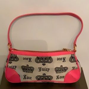 juicy couture small logo bag pink accent